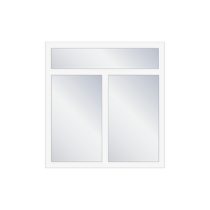 2-Flügel mit 1-Oberlicht Fenster – PVC