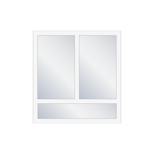 2-Flügel mit 1-Unterlicht Fenster – PVC