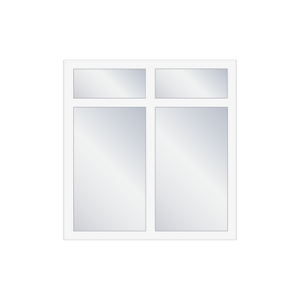 2-Flügel mit 2-Oberlicht Fenster – PVC