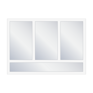 3-Flügel mit 1-Unterlicht Fenster - PVC